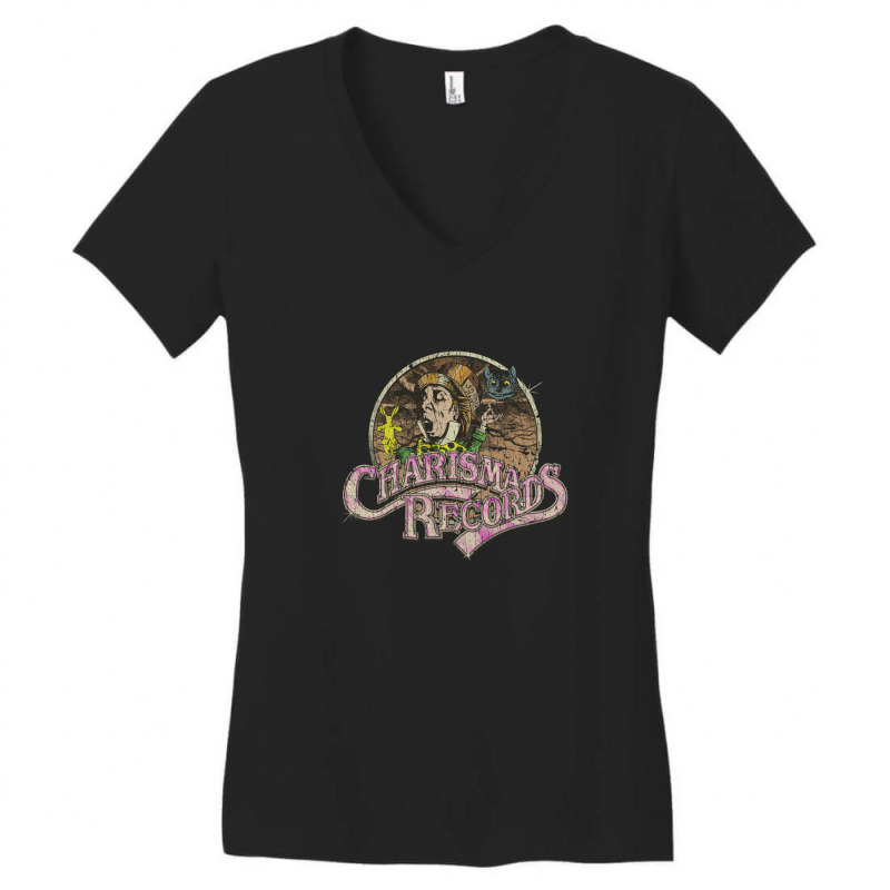 Charisma Records 1969 Women's V-Neck T-Shirt by AmyHogan | Artistshot