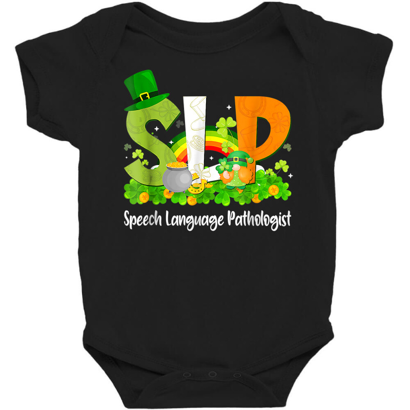 Speech Language Pathologist St Patrick's Day Slp Therapy T Shirt Baby Bodysuit by angellacz6cstu | Artistshot