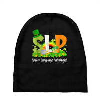 Speech Language Pathologist St Patrick's Day Slp Therapy T Shirt Baby Beanies | Artistshot