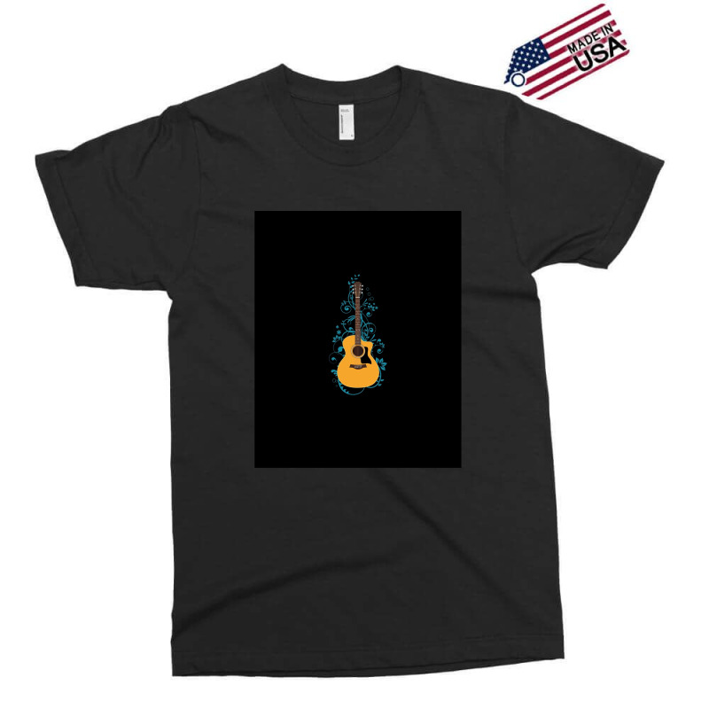 Natural Auditorium Acoustic Guitar Flowering Vines Exclusive T-shirt | Artistshot