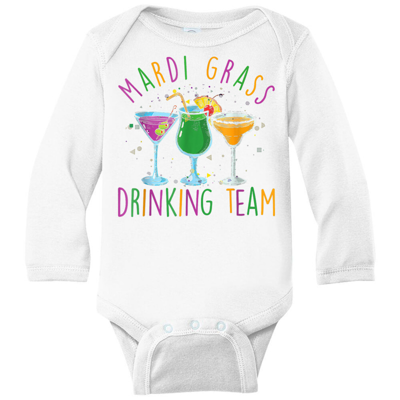 Mardi Gras Party Drinking Team Drunk Carnival Parade Costume T Shirt Long Sleeve Baby Bodysuit by omano | Artistshot