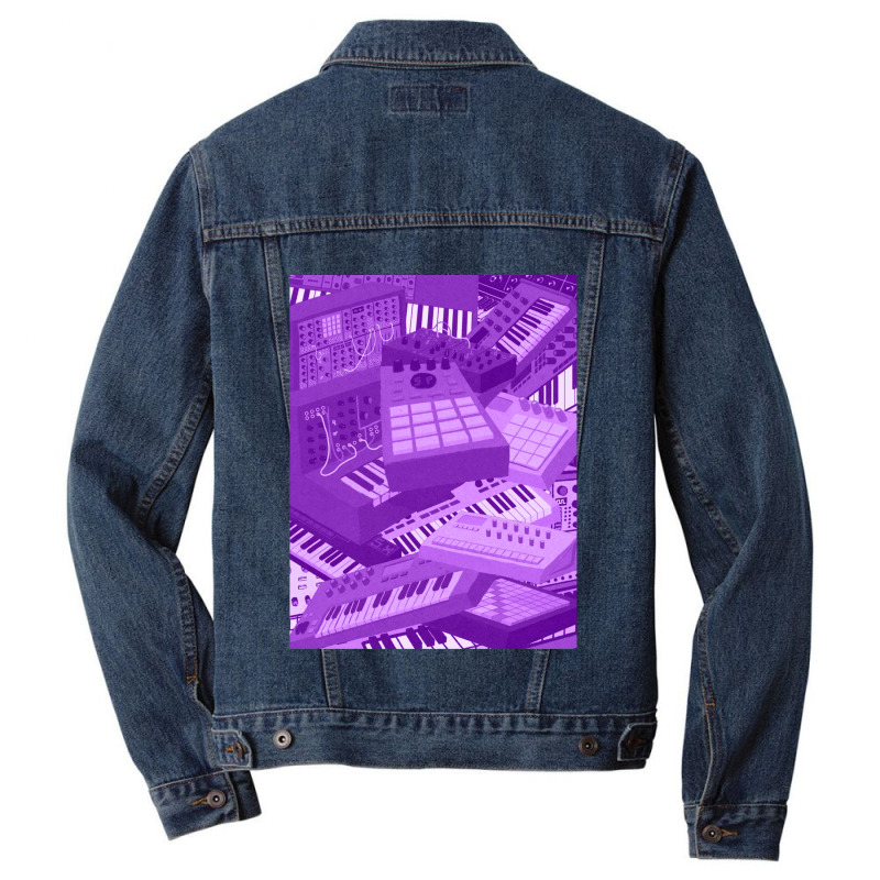 Synths For Electronic Musician 1 Men Denim Jacket by CHARLOTTELYNNTAYLOR | Artistshot