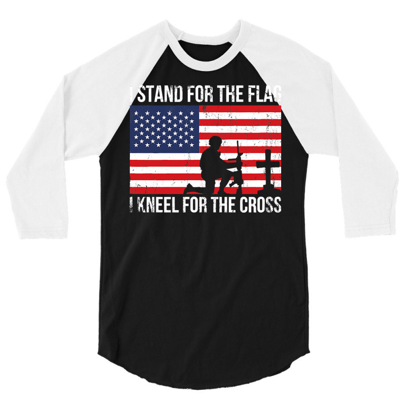 I Stand The Flag Proud Military Meme 3/4 Sleeve Shirt by AdeArt | Artistshot