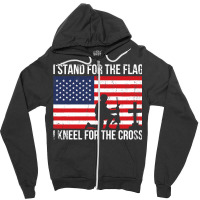 I Stand The Flag Proud Military Meme Zipper Hoodie | Artistshot