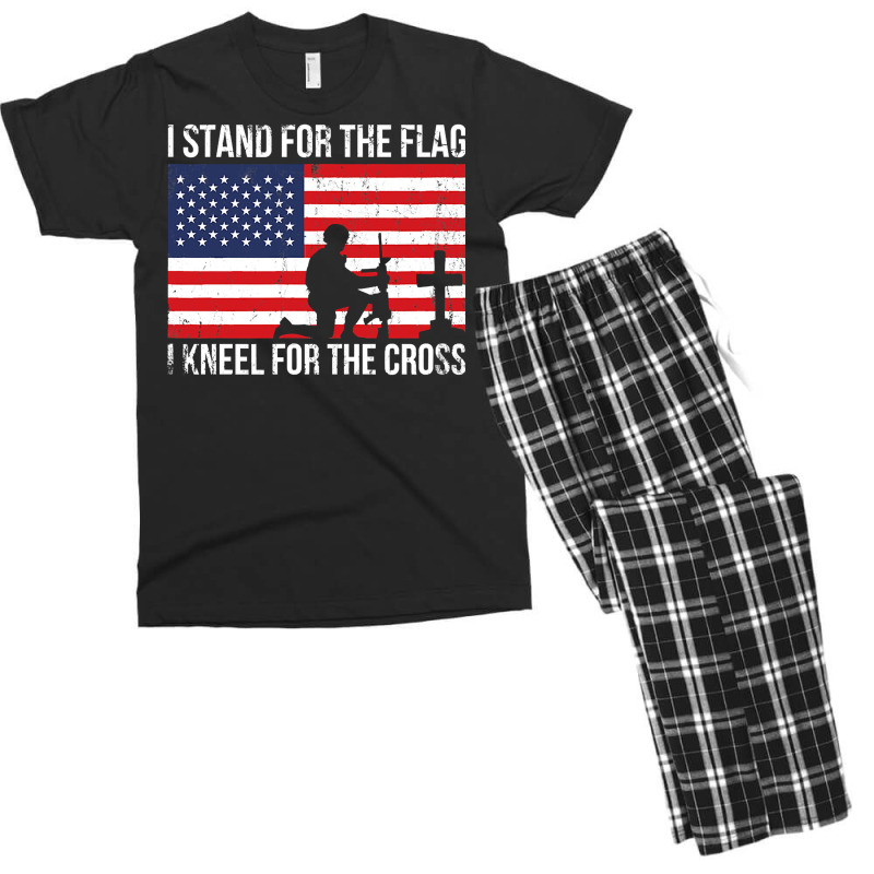 I Stand The Flag Proud Military Meme Men's T-shirt Pajama Set by AdeArt | Artistshot