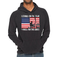 I Stand The Flag Proud Military Meme Vintage Hoodie | Artistshot