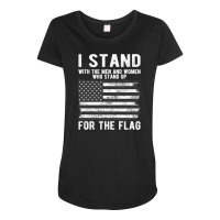 I Stand The Flag Usa American Patriotic Maternity Scoop Neck T-shirt | Artistshot