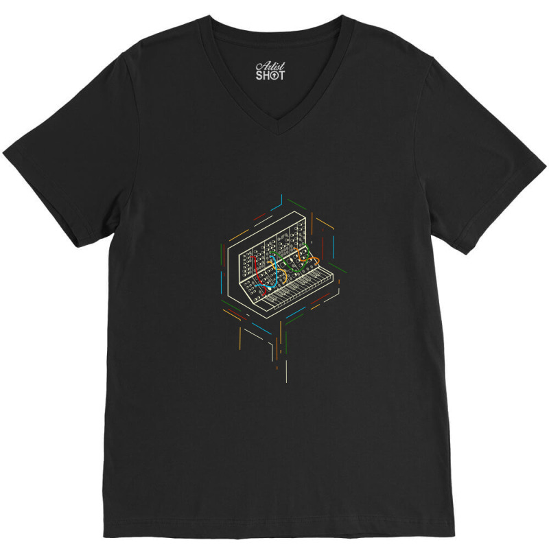 Modular Synthesizer V-neck Tee | Artistshot