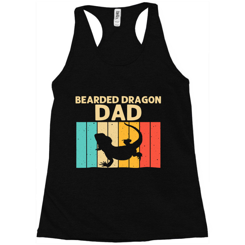 Vintage Bearded Dragon Design For Dad Grandpa Reptile Lover Racerback Tank by AURRADILLARD | Artistshot