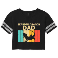 Vintage Bearded Dragon Design For Dad Grandpa Reptile Lover Scorecard Crop Tee | Artistshot