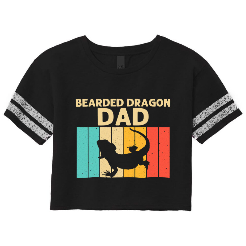 Vintage Bearded Dragon Design For Dad Grandpa Reptile Lover Scorecard Crop Tee by AURRADILLARD | Artistshot