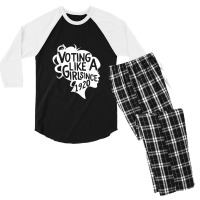 Voting Like A Girl Since 1920 19th Amendment Anniversary 100 Men's 3/4 Sleeve Pajama Set | Artistshot