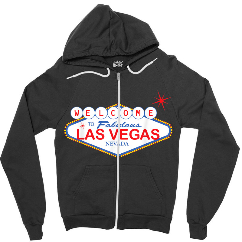 Welcome To Las Vegas Novelty Souvenir Sign Vacation T Shirt Zipper Hoodie | Artistshot