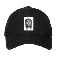 Portrait Of Jesus Of Nazareth From The Shroud Of Turin Adjustable Cap | Artistshot