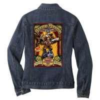 The Strongman Sideshow Poster Ladies Denim Jacket | Artistshot