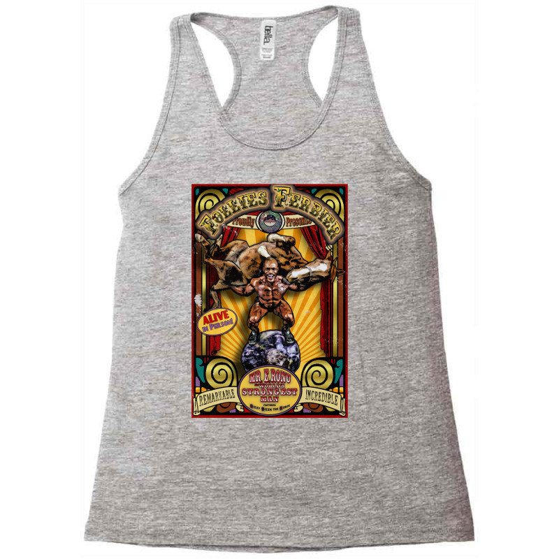 The Strongman Sideshow Poster Racerback Tank by gavadefofanga | Artistshot