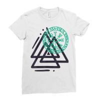 Vegvisir Valknut Viking Symbol Norse Mythology Nordic Rune T Shirt Ladies Fitted T-shirt | Artistshot