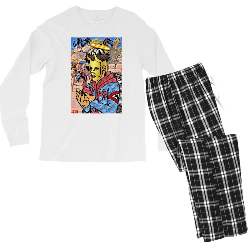 Saint Flamingo Men's Long Sleeve Pajama Set by rakhamaddixm | Artistshot