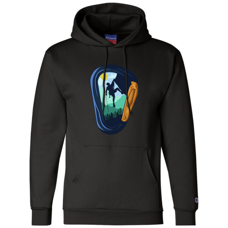 Rock Climbing Carabiner 1 Champion Hoodie | Artistshot