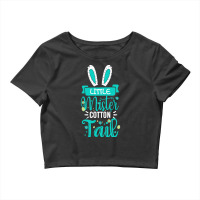 Easter T  Shirt Kids Little Mister Cotton Tail   Boys Easter Bunny 5 Crop Top | Artistshot