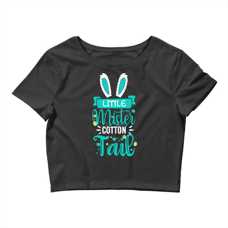 Easter T  Shirt Kids Little Mister Cotton Tail   Boys Easter Bunny 5 Crop Top | Artistshot