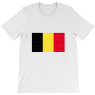Distressed Flag Of Belgium T-shirt Designed By Chakib Alami
