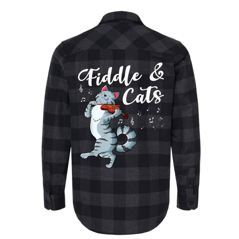 Fiddle And Cats Country Music Instrument Strings Cello T Shirt Flannel Shirt | Artistshot