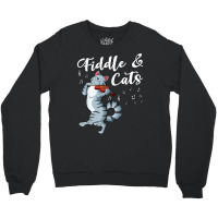 Fiddle And Cats Country Music Instrument Strings Cello T Shirt Crewneck Sweatshirt | Artistshot