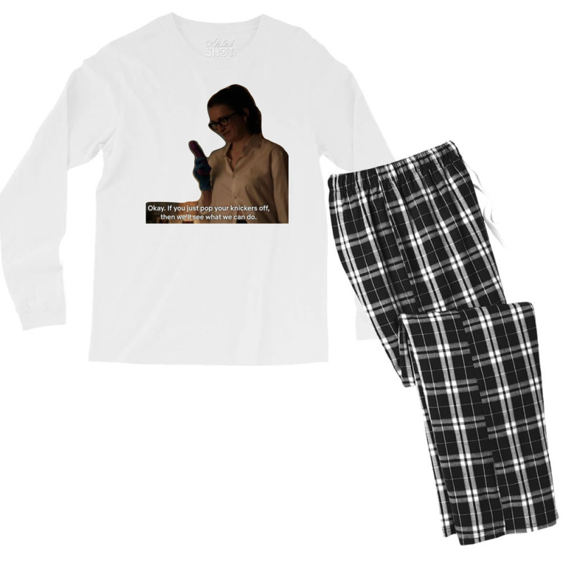 Pop Ur Knickers Off ) Men's Long Sleeve Pajama Set | Artistshot