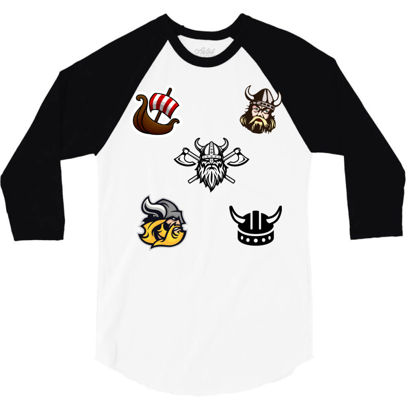 Viking Stickers 3/4 Sleeve Shirt | Artistshot