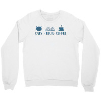 Cats Book Coffee Reading T Shirt Crewneck Sweatshirt | Artistshot