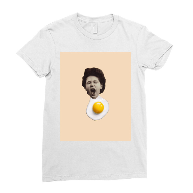 Beige Egg Ladies Fitted T-shirt | Artistshot