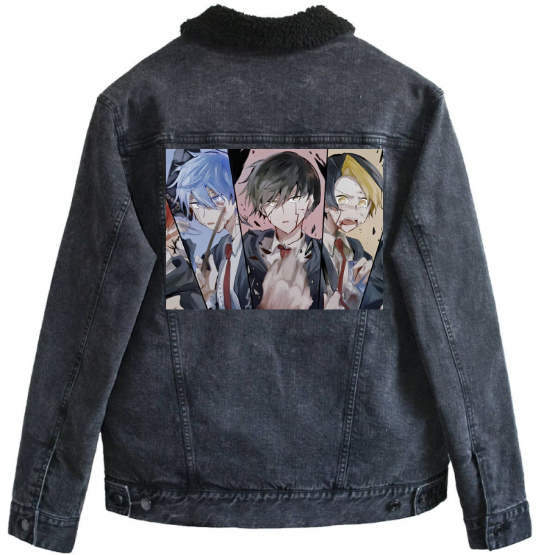 Mashle Students Unisex Sherpa-Lined Denim Jacket by pantesqubeei | Artistshot