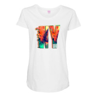 Ny Color Maternity Scoop Neck T-shirt | Artistshot