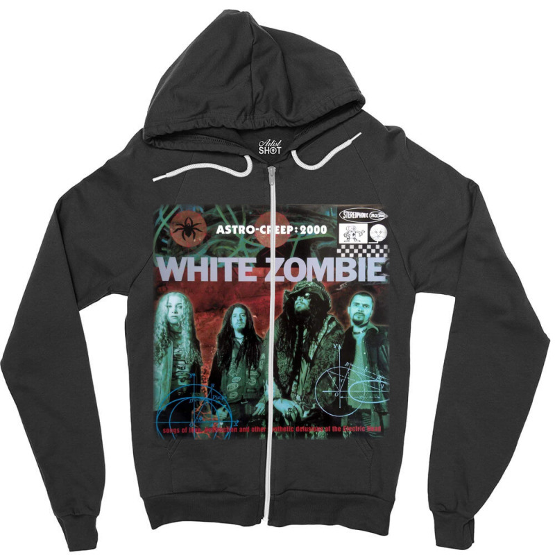 White 2024 zombie hoodie