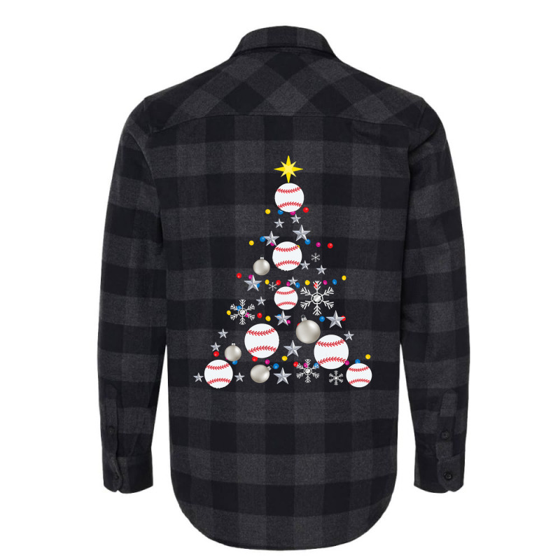 Baseball Baseball Christmas Tree Christmas Lights Baseball Pajama 109 Flannel Shirt | Artistshot