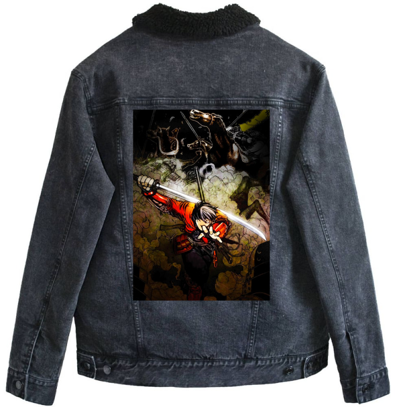 Shimazu Toyohisa Drifters 5 Unisex Sherpa-Lined Denim Jacket by rakhamaddixm | Artistshot