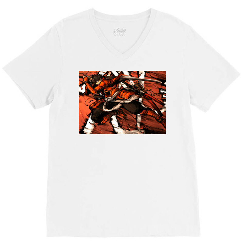 Shimazu Toyohisa Drifters 7 V-Neck Tee by rakhamaddixm | Artistshot