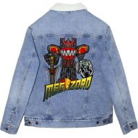 Megazord White 1 Unisex Sherpa-lined Denim Jacket | Artistshot