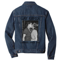 Vintage Gay Girls Design 1 Men Denim Jacket | Artistshot