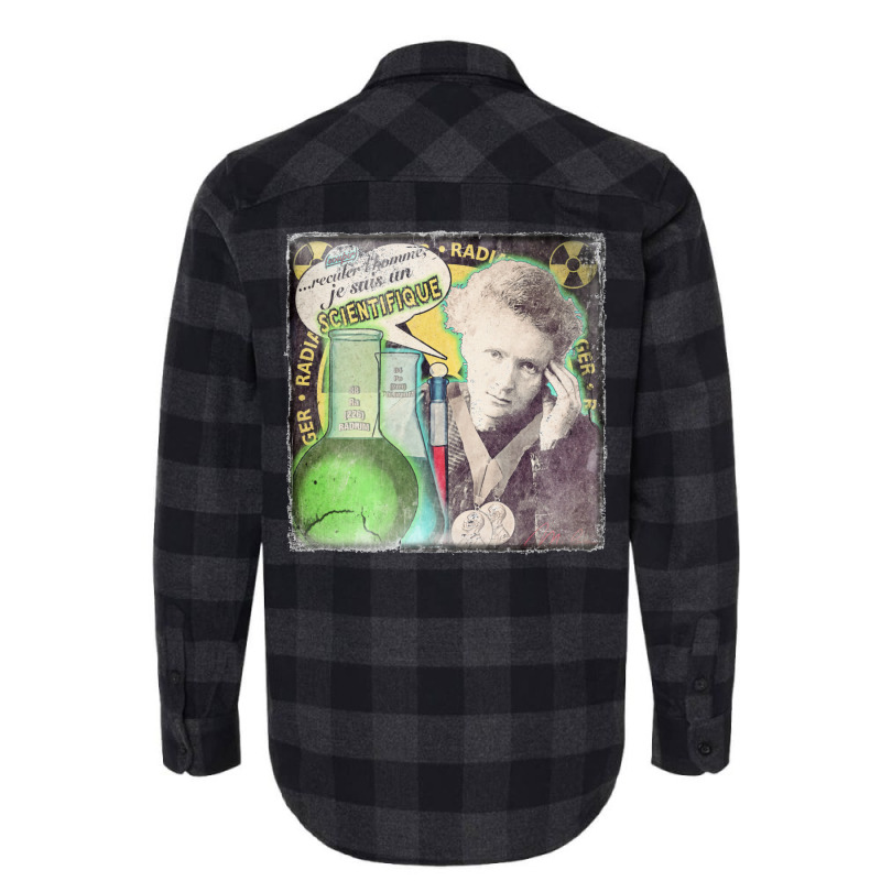 Popular Science M. Curie (french) Distressed Flannel Shirt | Artistshot