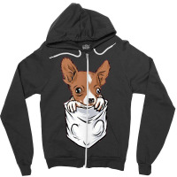 Chihuahua Dog In Pocket Funny Chihuahua T Shirt Zipper Hoodie | Artistshot