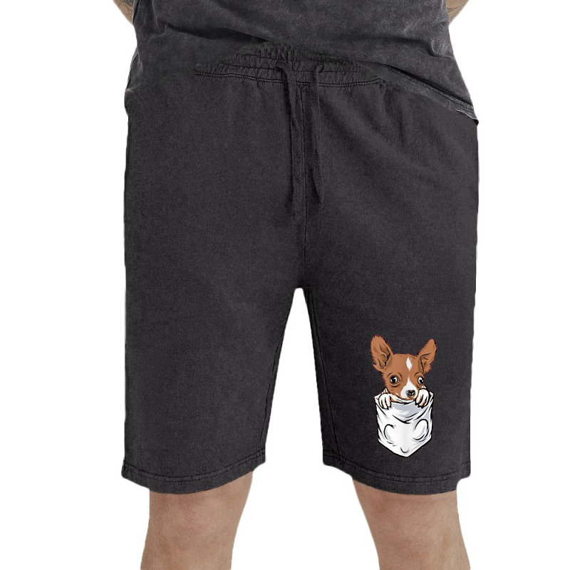 Chihuahua Dog In Pocket Funny Chihuahua T Shirt Vintage Short | Artistshot