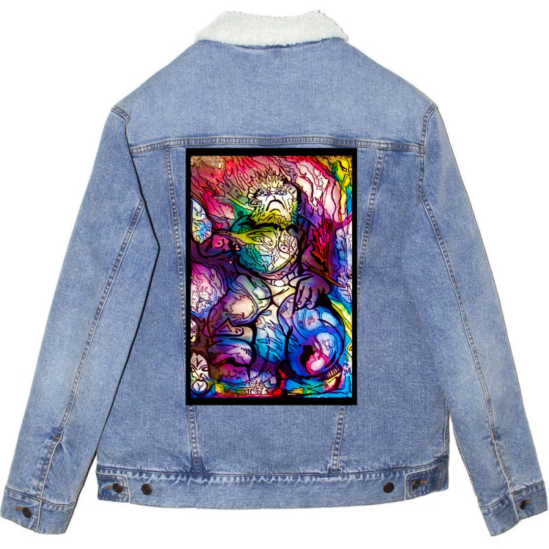 Space Ape Unisex Sherpa-Lined Denim Jacket by rakhamaddixm | Artistshot