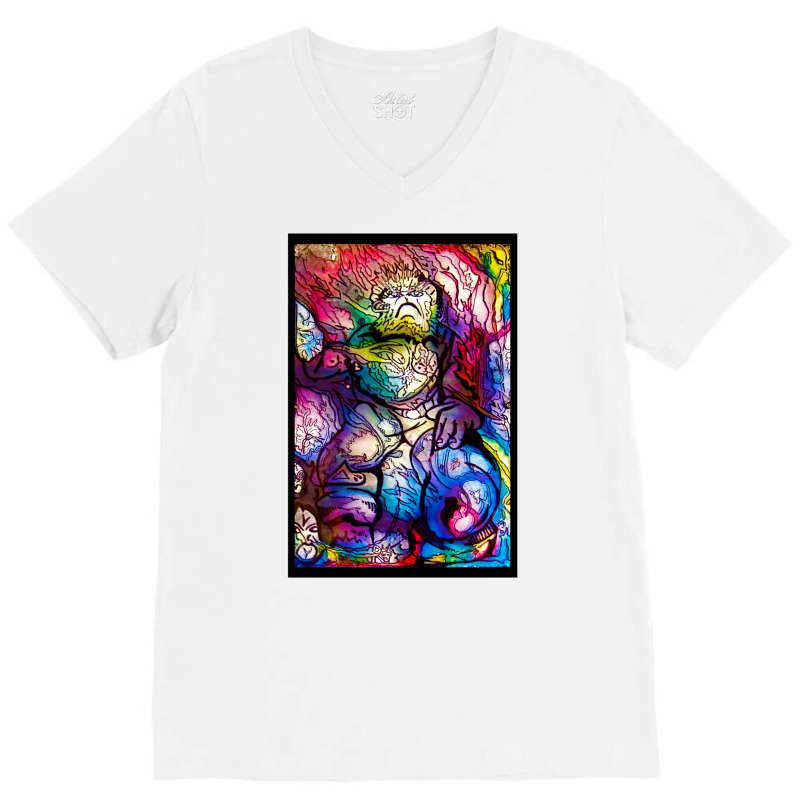 Space Ape V-Neck Tee by rakhamaddixm | Artistshot