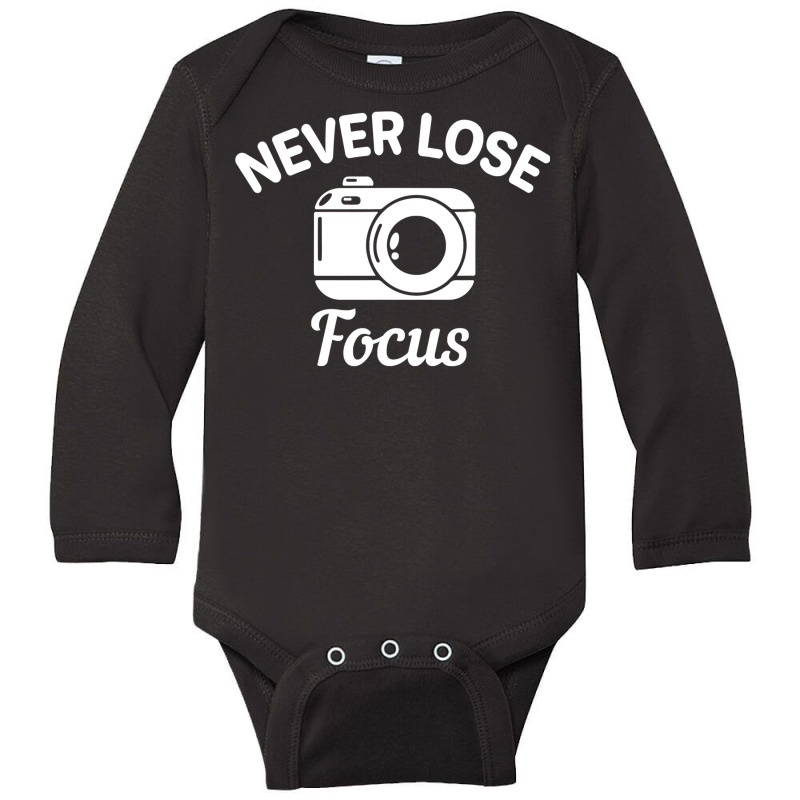 Never Lose Focus Camera Photography Long Sleeve Baby Bodysuit by AdeArt | Artistshot