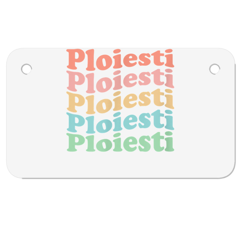 Vintage 70's Romania Hippie City   Retro Ploiesti T Shirt Motorcycle License Plate | Artistshot