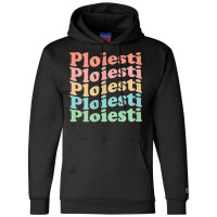 Vintage 70's Romania Hippie City   Retro Ploiesti T Shirt Champion Hoodie | Artistshot