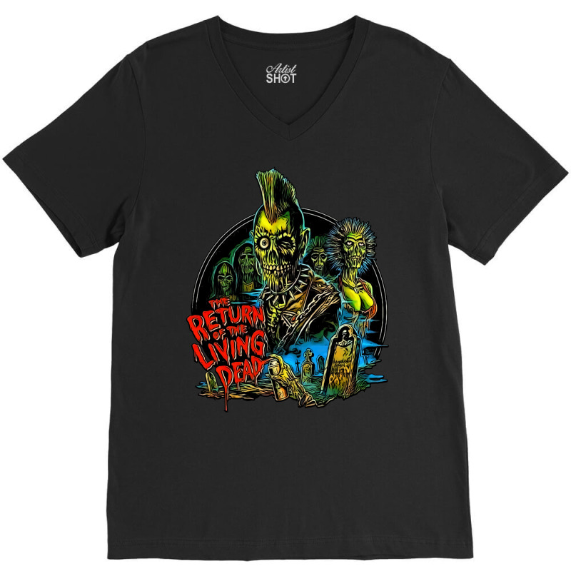 Return Of The Living Dead Tarman Poster Art V-neck Tee | Artistshot