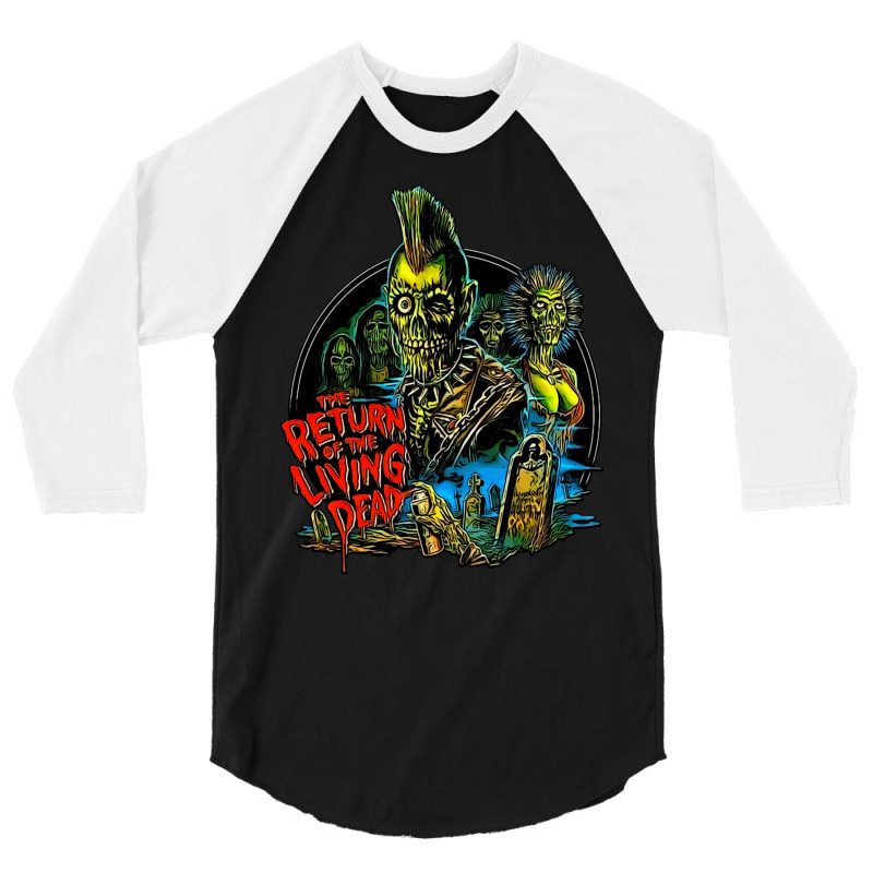 Return Of The Living Dead Tarman Poster Art 3/4 Sleeve Shirt | Artistshot